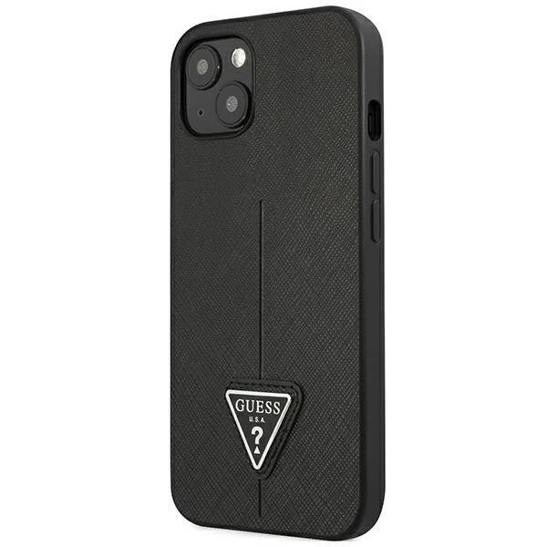 Etui Guess GUHCP14MPSATLK do Apple iPhone 14 Plus 6,7" czarny/black hardcase SaffianoTriangle Logo