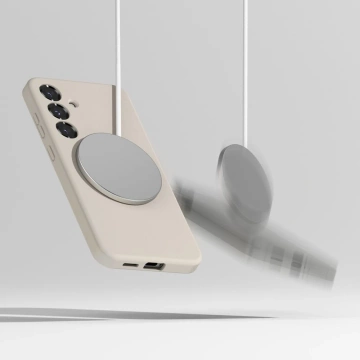 Чохол для Samsung Galaxy S25 із кам'яним силіконовим кільцем, магнітний, MagSafe