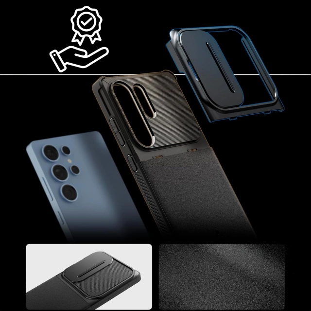 Чохол для Samsung Galaxy S25 Ultra Black Spigen Optic Armor