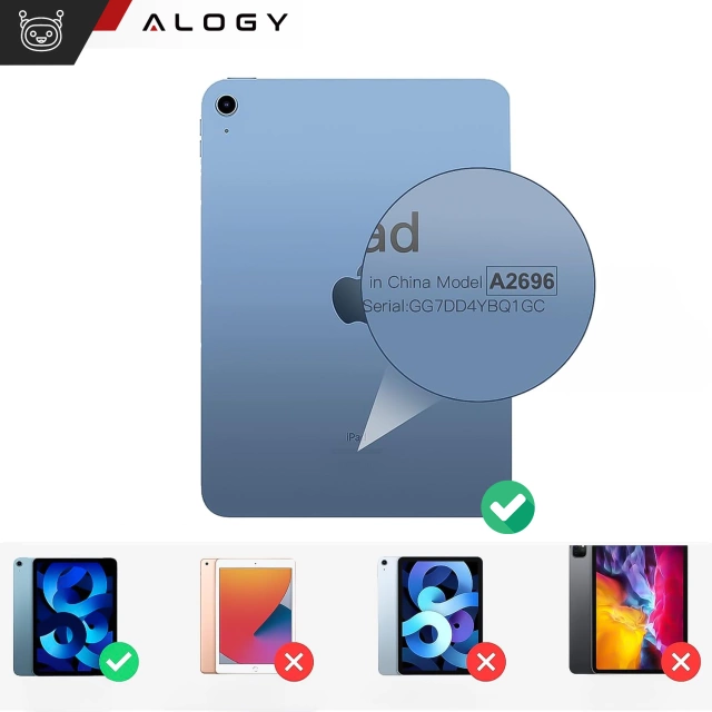 Скляний чохол для Apple iPad 10 покоління. Чохол для планшета 10.9" 2022 Alogy Smart Case Pencil Holder Blue