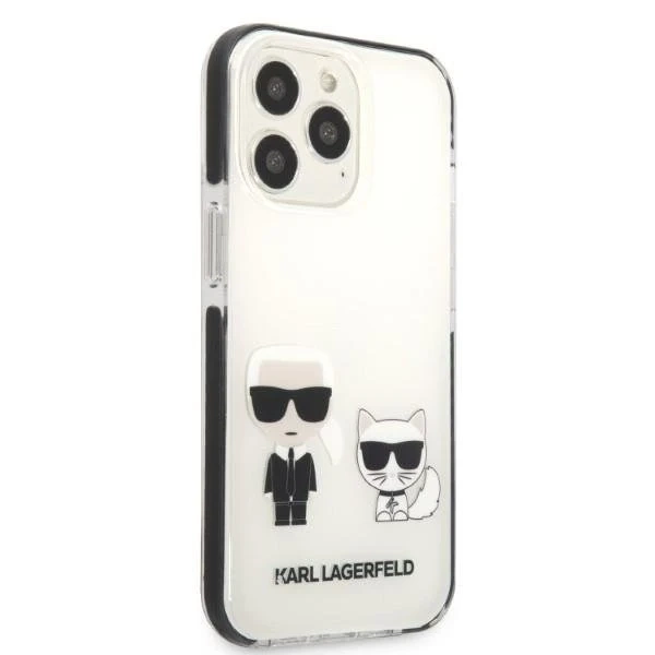 Ochranné puzdro na telefón Karl Lagerfeld KLHCP13LTPEKCW pre Apple iPhone 13 Pro / 13 6,1" pevné puzdro biele/biele Karl