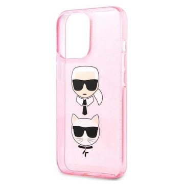 Karl Lagerfeld KLHCP13LKCTUGLP iPhone 13 Pro / 13 6.1" Pink / Pink Hardcase Glitter Karl`s