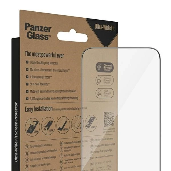 Szkło PanzerGlass Ultra-Wide Fit pro iPhone 14 Pro Max 6,7" Ochrana obrazovky Antibakteriální Easy Aligner Včetně 2786