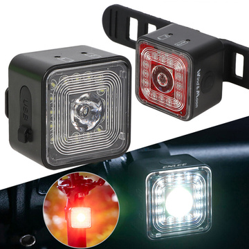 Zadné predné svetlo na bicykel 2 v 1 Inteligentná baterka na bicykel Vodotesné predné a zadné svetlo 120lm IP66