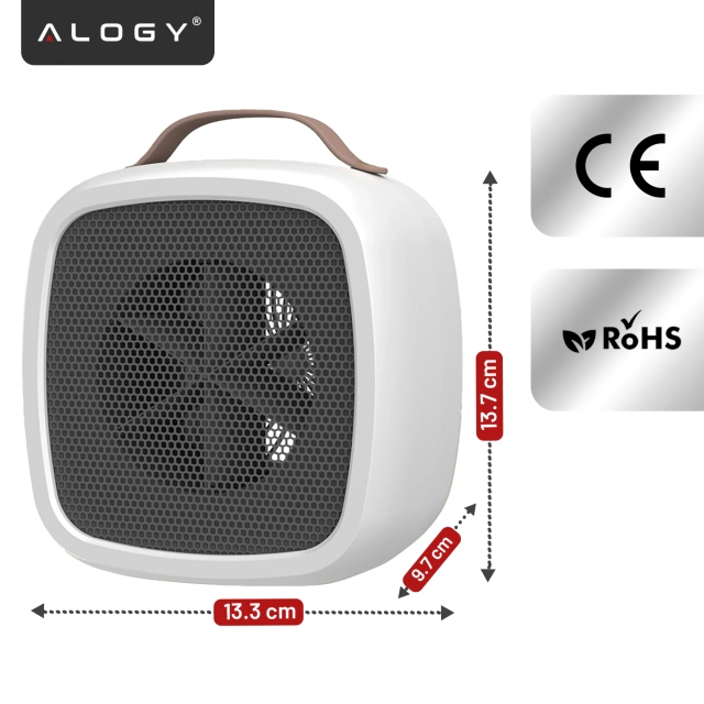 Elektrický ohrievač Farelka ventilátorový ohrievač mini 500W ohrievač stolný ohrievač pre Alogy biely