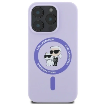 Karl Lagerfeld iPhone 16 Pro 6.3" Case Purple MagSafe Hardcase Silicone Karl