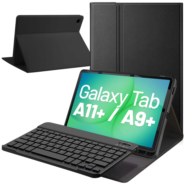 Etui z klawiaturą do Samsung Galaxy Tab A11+ (X310/X315/X316) i A9+ 2023 11" (X210/X215/X216) klawiatura Bluetooth na magnes Alogy Czarne