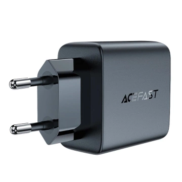 Black GaN 35W PD 2x USB C Acefast A49 Wall Charger - Fast and Safe