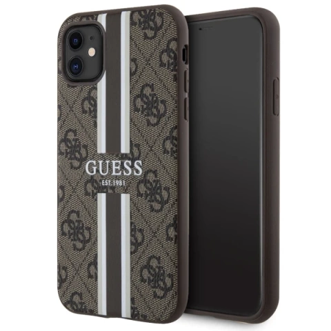 Etui Guess GUHMN61P4RPSW na iPhone 11 / Xr pevné puzdro 4G Printed Stripes MagSafe