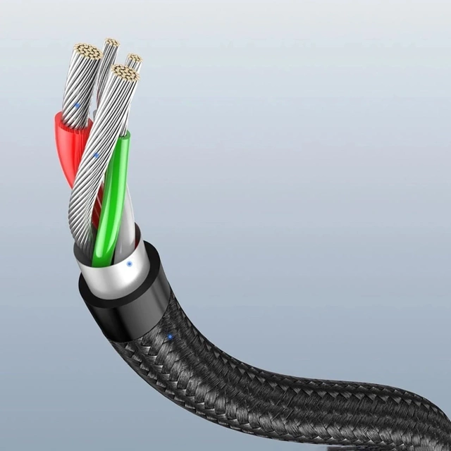 Kabel USB-A – USB-C 3A 3m Ugreen US284 70255 Kątowy Szary