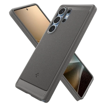 Puzdro Spigen Rugged Armor Mag pre Samsung Galaxy S25 Ultra, mramorovo sivé, MagSafe