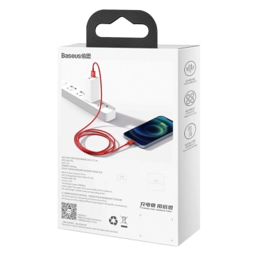 Baseus Superior USB kábel - Lightning 2,4 A 1 m červený (CALYS-A09)