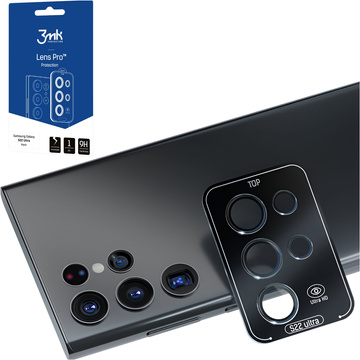 Kryt objektivu pro Samsung Galaxy S22 Ultra 5G - 3mk Lens Protection Pro Black