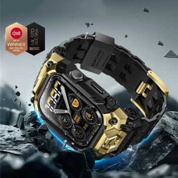 Apple Watch 10 (46 mm) Schwarz/Gold SUPCASE Unicorn Beetle Ore Case mit Armband