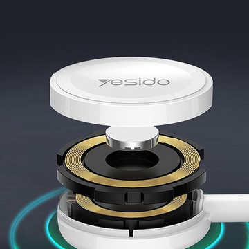 USB nabíjací kábel 2v1 magnetická indukčná nabíjačka pre Apple Watch Kábel pre iPhone Lightning Yesido CA70 2.4A 1.2m biely
