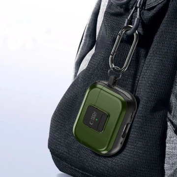 Ochranné pouzdro na sluchátka Defender Hook Magsafe pro Apple Airpods Pro 1/2 Olive Green
