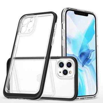 Прозорий чохол 3в1 для iPhone 11 Pro Max case gel cover with frame black