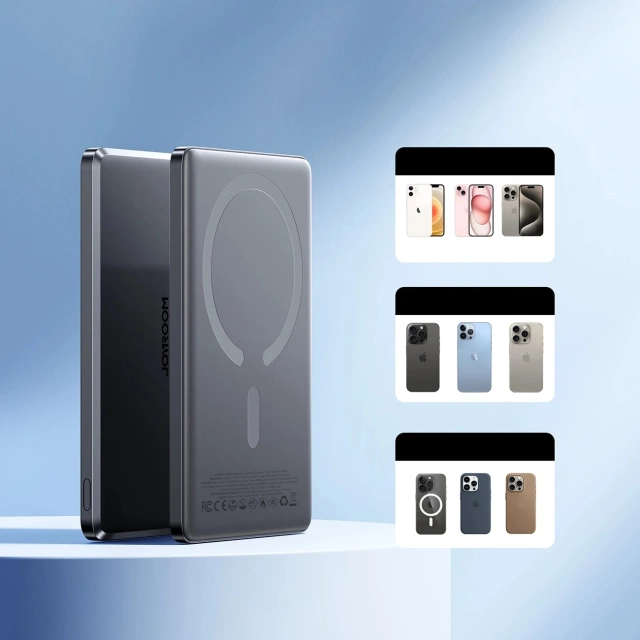 Joyroom 5000mAh 20W Powerbank with Inductive Charging - Gray