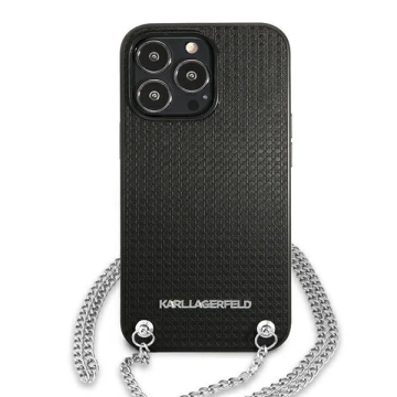 Etui Karl Lagerfeld KLHCP13XPMK для iPhone 13 Pro Max 6,7" Твердий чохол Leather Textured and Chain