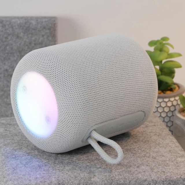 HOCO HC30 Bluetooth reproduktor 5W RGB LED sivý prenosný