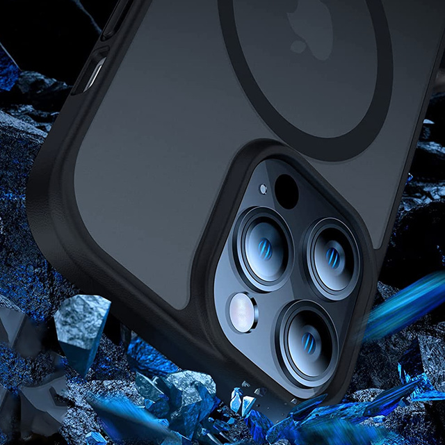 Ochranné puzdro Magmat MagSafe puzdro na telefón pre Apple iPhone 14 Pro Matte Black Glass