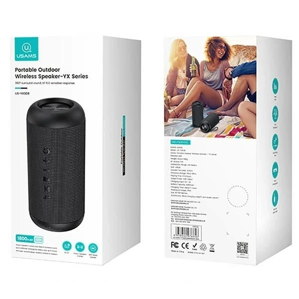 Głośnik Серія YX Bluetooth 5.0 USAMS 10 Вт Портативна вулична бездротова колонка YX8YG01 (US-YX008)
