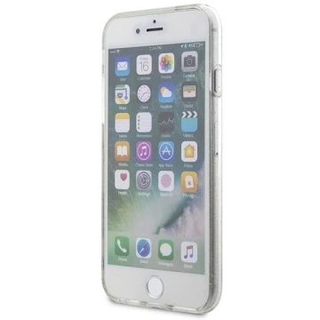 Etui für das Telefon Karl Lagerfeld für das iPhone 7/8/SE 2020/2022 transparente Hardcase Gliter Karl