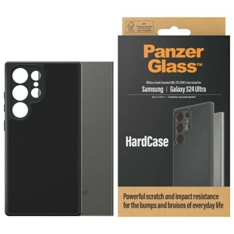 Чохол для Samsung Galaxy S24 Ultra PanzerGlass HardCase D3O, військового класу, чорний