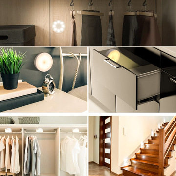 3x Lampa LED pohybový senzor súmrak nočná lampa Alogy Sensor Light Bezdrôtové osvetlenie nábytku Teplé svetlo 3000k