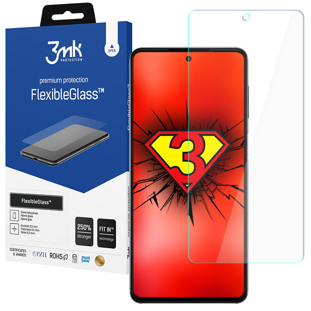 Ochranné hybridní sklo 3mk Flexible Glass 7H pro Samsung Galaxy M52 5G