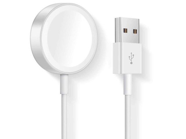 Nabíjecí kabel pro Apple Watch 7, 6, 5, 4, 3, 2, 1, 1m bílý