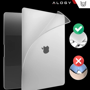 Захисний чохол для Apple Macbook Pro 16 - M1/M2/M3/M4 2021-2024 2025 Alogy AirGuard™ Flexible Case матовий прозорий білий