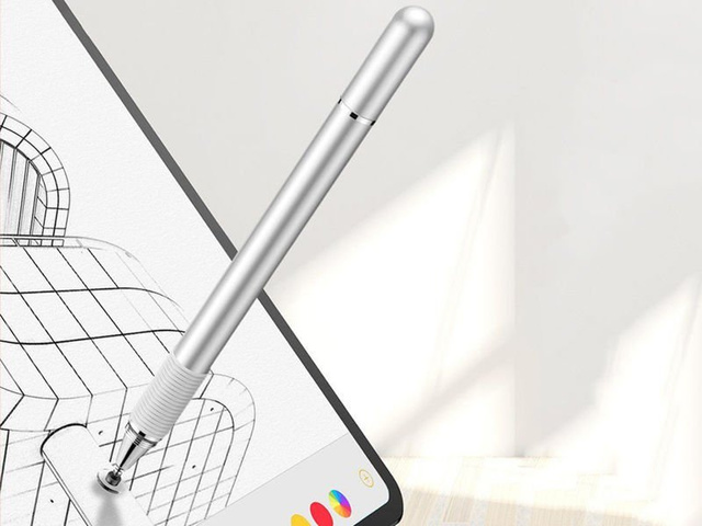 Стилус для екрана 2в1 Precision Pen Baseus Household Pen Silver