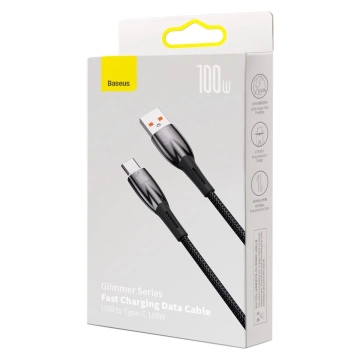 Baseus Glimmer Series Fast Charging Cable USB-A - USB-C 100W 480Mbps 2m чорний