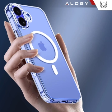 Pouzdro pro Apple iPhone 16 Plus Alogy Anti-Shock Hybrid Case pro MagSafe Transparent