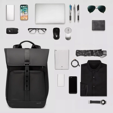 Bange Waterproof Backpack for Laptop 15.6" City Travel 43x30x18 cm for Work Airplane Men's Women's Black