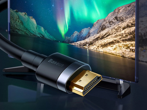 Кабель Baseus Cafule FULL HD 4K 60Hz 3D HDMI-HDMI 2.0 5м чорно-сірий