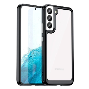Protective phone case Outer Space Case for Samsung Galaxy S23 Plus cover with a flexible frame black