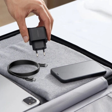 Uzelená nabíjačka USB typu C 25 W napájanie Kábel USB typu C 2 m čierny (50581)