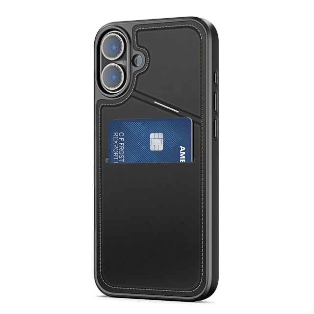 Etui do iPhone 16 Dux Ducis Rafi II Mag MagSafe RFID Podstawka Czarne