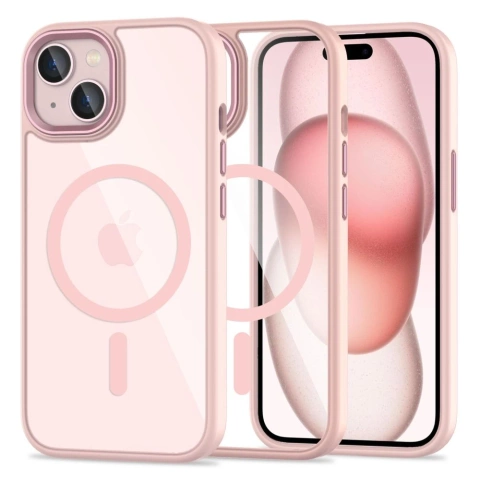 Pouzdro Magmat Magmat pro Apple iPhone 15 Pink/Clear