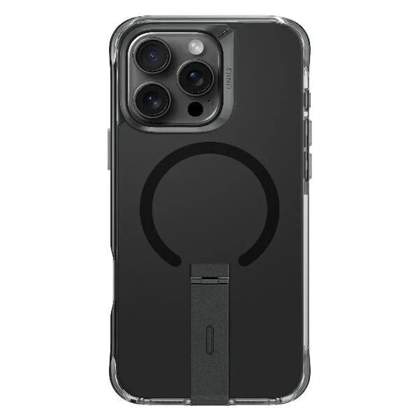 Etui UNIQ Eleva з вертикальною підставкою для iPhone 16 Pro 6.3" Czarny/Carbon Black