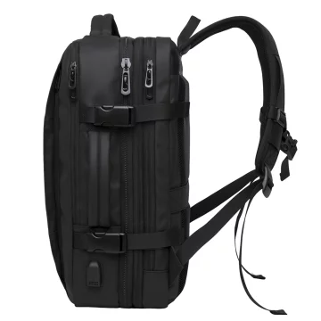 Водонепроникний рюкзак Bange для ноутбука 15.6", city traveler, 45х30х16 см, для роботи, літака, чоловічий, жіночий, з USB портом Чорний