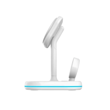Wireless Inductive Charger QI15W-A27 3IN1 Magnetic MagSafe Wireless Charger for iPhone/AirPods/Watch White