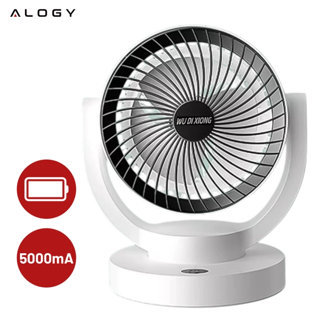 Small Fan Mini Desk Fan Portable Wireless Silent White
