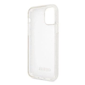 Guess GUHCN58PCGLSI iPhone 11 Pro srebrný/strieborný pevný obal Glitter