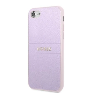 Etui Guess GUHCI8PSASBPU do Apple iPhone 7/8 SE 2020 / SE 2022 hardcase fioletowy/purple Saffiano Hot Stamp