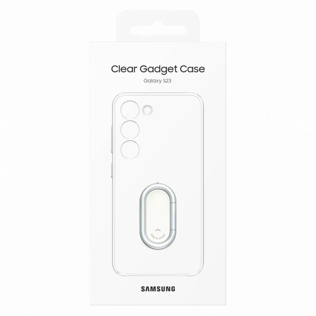 Etui Samsung Clear Gadget Case do Samsung Galaxy S23 pokrowiec ring holder podstawka przezroczyste
