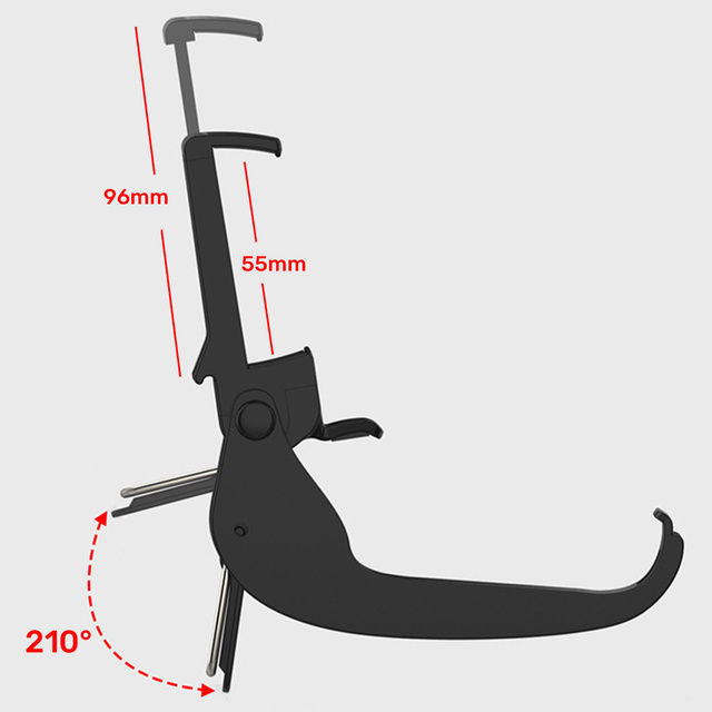 Тримач телефону для 6,8 дюймів Alogy Adjustable Foldable for Gamepad Controller Black