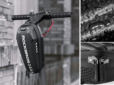 Vodotěsné pouzdro Brašna na koloběžku RockBros B62 držák rámu Black